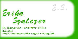 erika szalczer business card